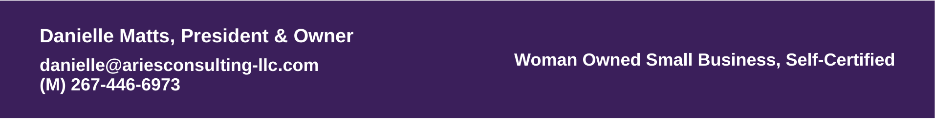 Aries Consulting footer
